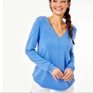 Lilly Pulitzer Luxletic Areli Pullover in Heathered Bennett Blue Medium